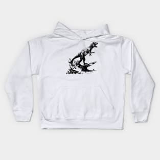 Dinosaur Surfing in Style Kids Hoodie